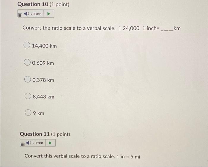 Solved Question 10 (1 point) 4) Listen Convert the ratio | Chegg.com