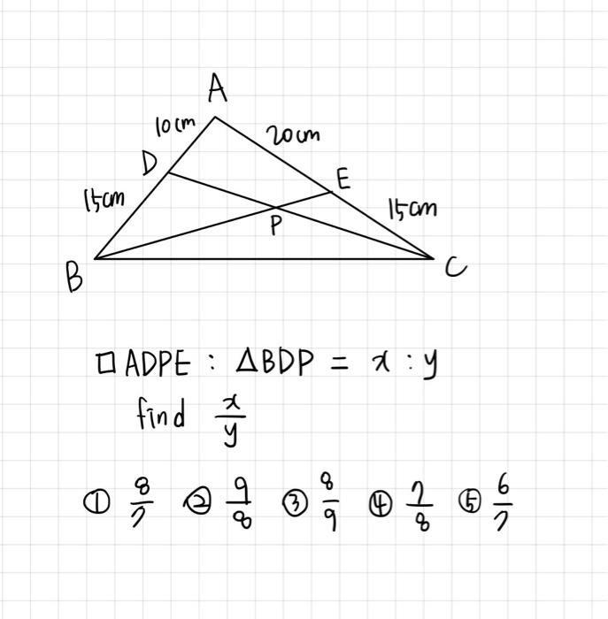 Solved Find the area ratio of the square ADPE and the | Chegg.com