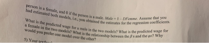 Solved 4) Consider the following two models involving binary | Chegg.com