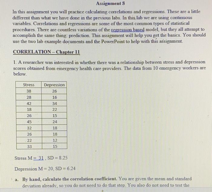 Solved Assignment 8 In this assignment you will practice | Chegg.com