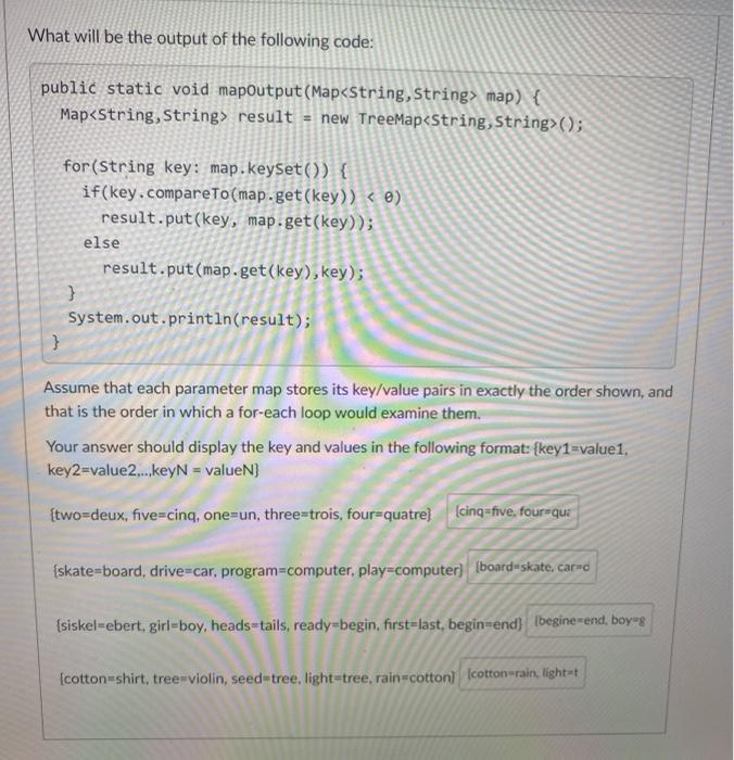 Solved What will be the output of the following code: public | Chegg.com