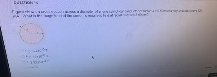 Solved QUESTION 14 Figure shows a cross section across a | Chegg.com