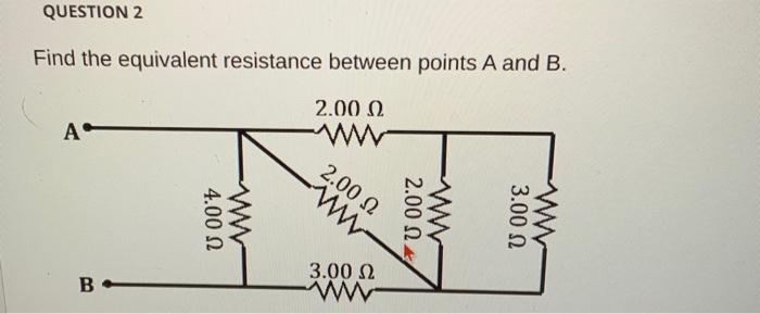 Solved Find the equivalent resistance between points A and | Chegg.com