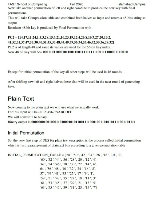 {Implementation of DES algorithm in C++ to be tested | Chegg.com