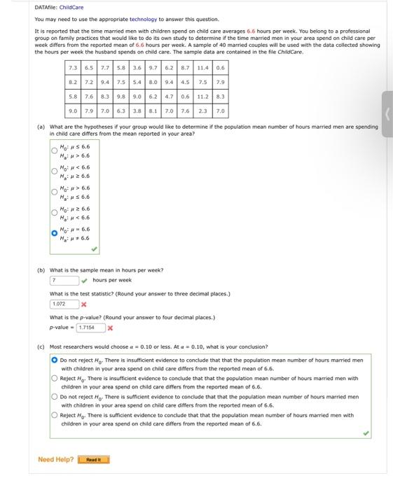 Solved DATAfile: ChildCare You may need to use the