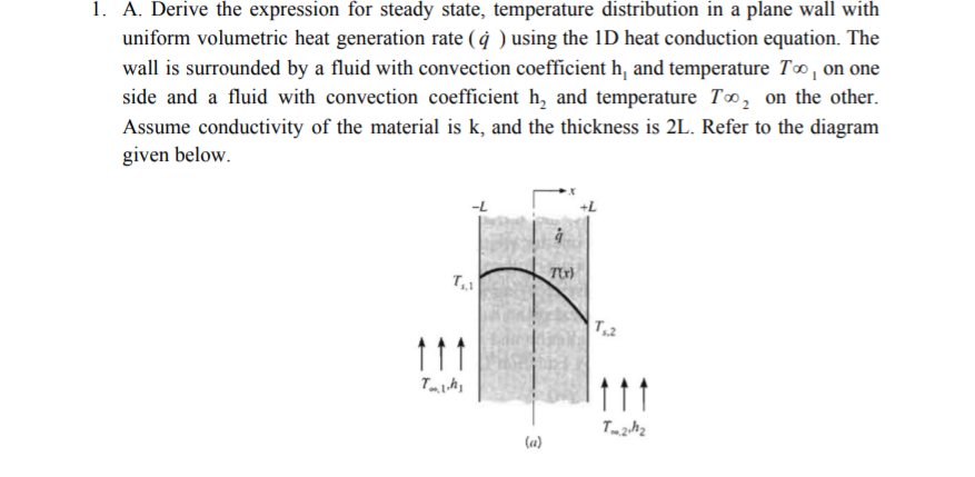 Solved 1. A. Derive the expression for steady state, | Chegg.com