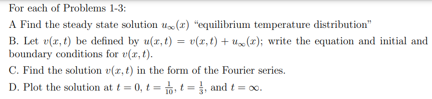 For each of ﻿Problems 1-3:A Find the steady state | Chegg.com