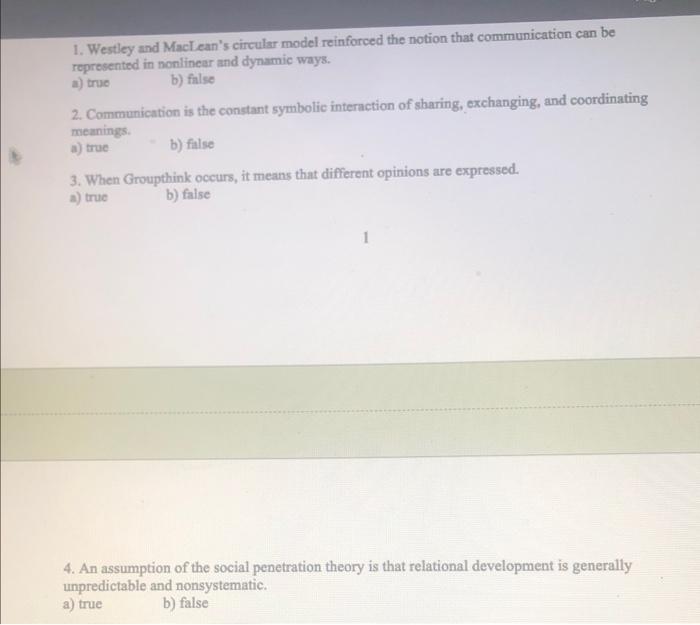 Solved 1. Westley and Maclean's circular model reinforced | Chegg.com