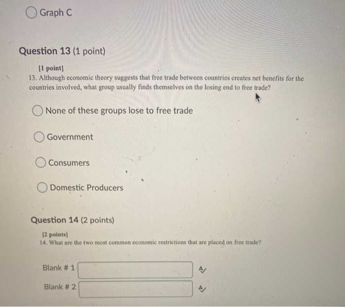 Solved Question 15 (2 points) Use the Graph below to answer | Chegg.com