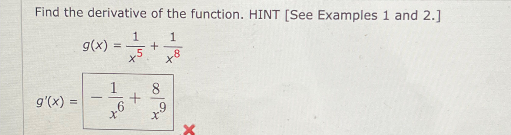 Solved Find The Derivative Of The Function. HINT [See | Chegg.com