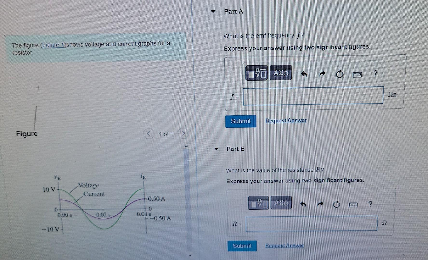 Solved What is the emf frequency f ? The figure (Figure 1)