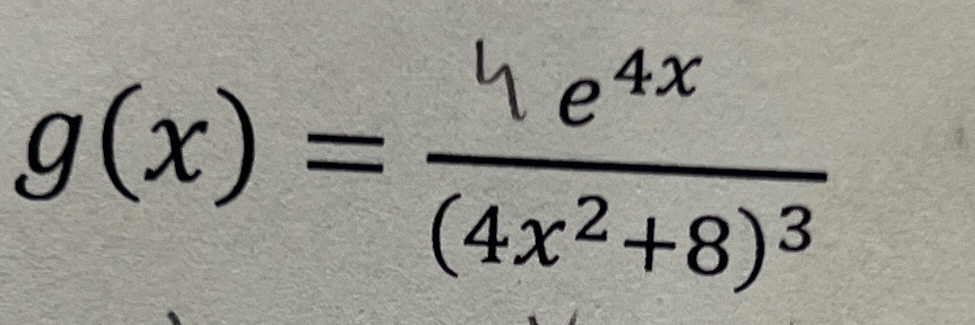 Solved G X E4x 4x2 8 3find The Derivative