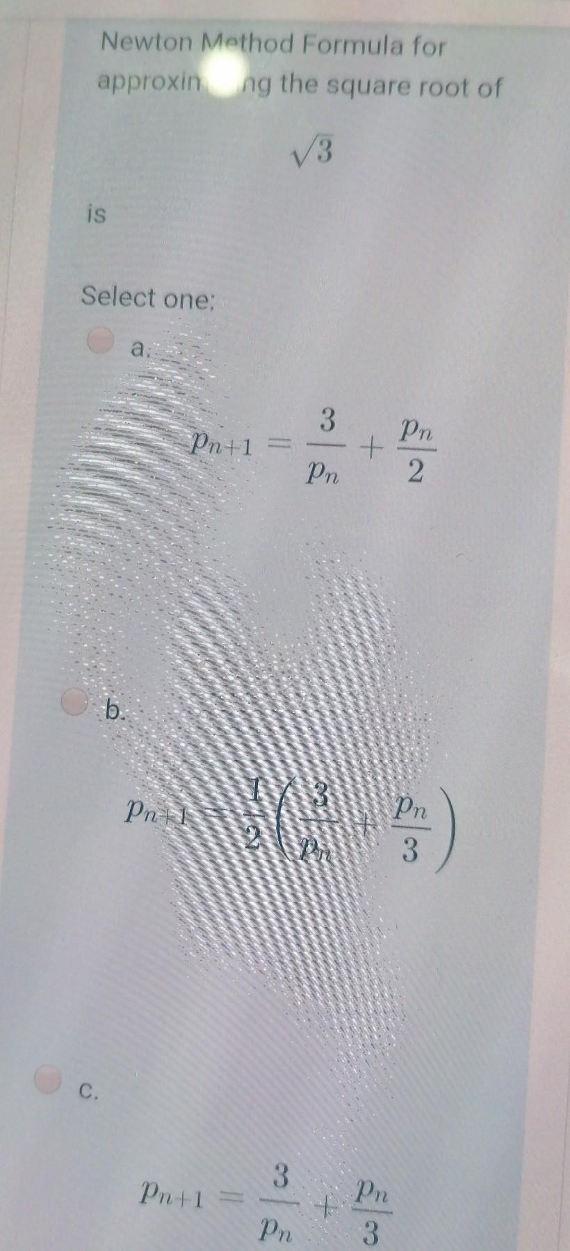Solved Newton Method Formula for approxin ng the square root | Chegg.com