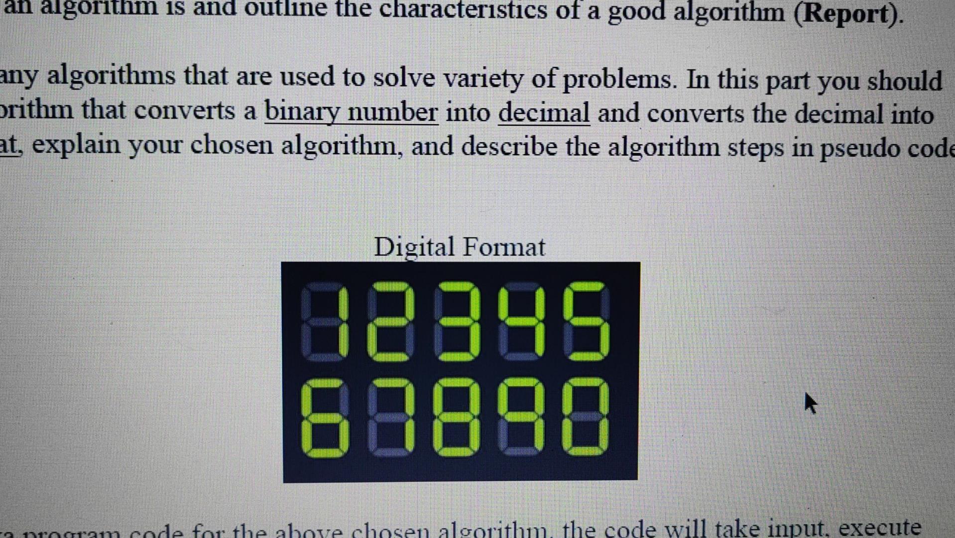 Java how can i convert from decimal number into | Chegg.com