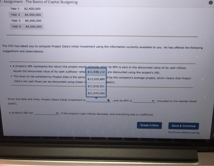 Solved h 11: Assignment - The Basics of Capital Budgeting 3. | Chegg.com