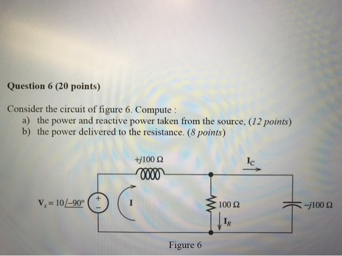 Solved Question 6 (20 points) Consider the circuit of figure | Chegg.com