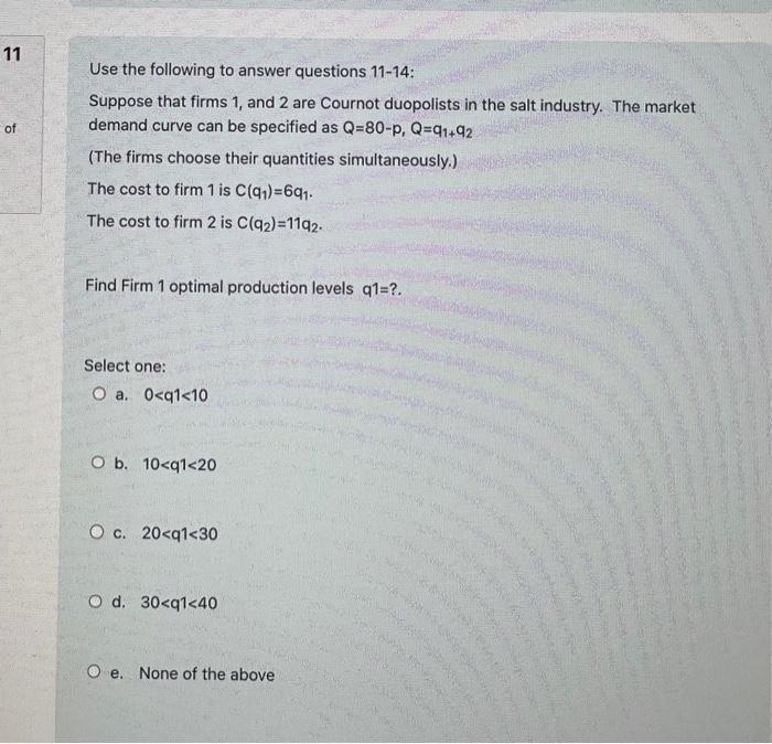 Solved Suppose That Firms 1, And 2 Are Cournot Duopolists In | Chegg.com