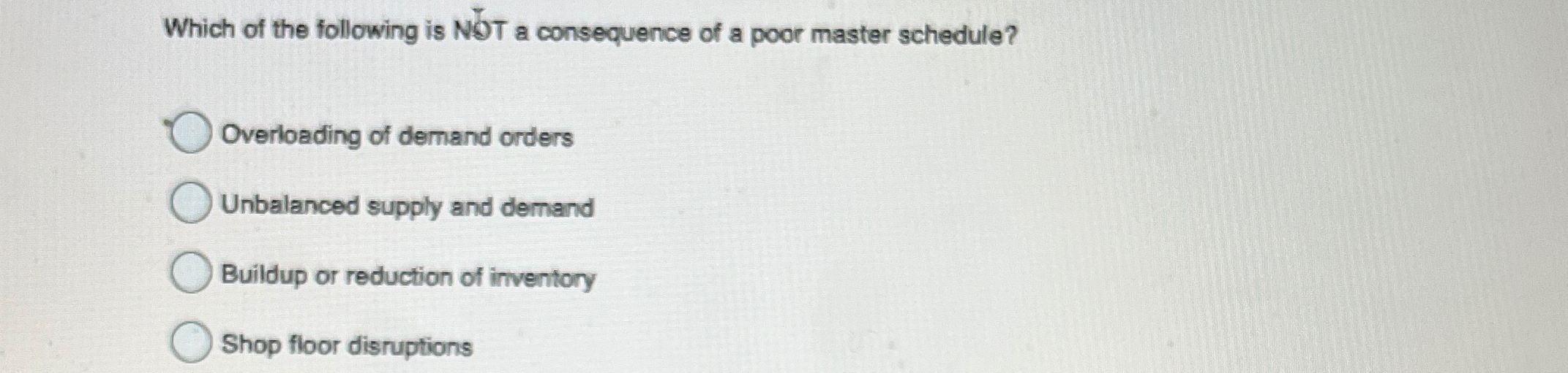 Solved Which of the following is NOT a consequence of a poor | Chegg.com