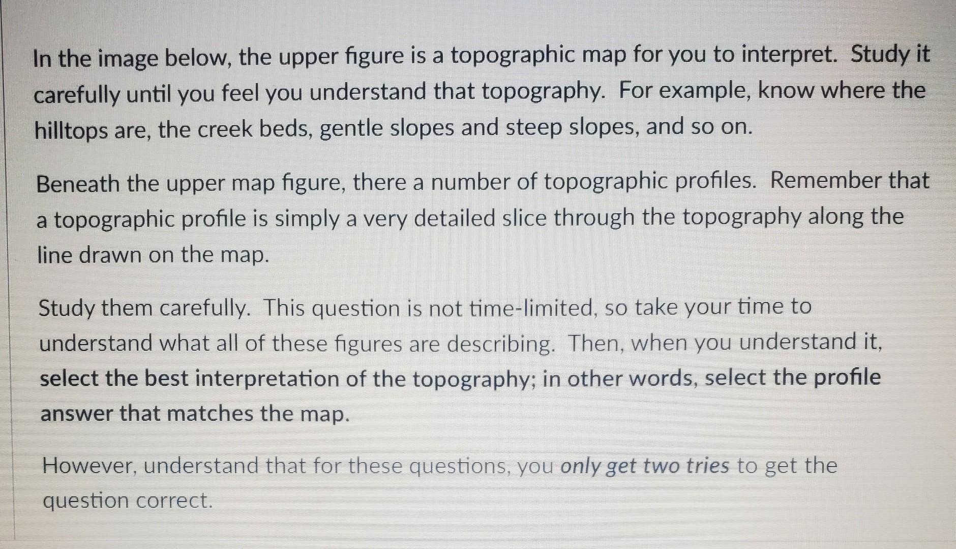 In the image below, the upper figure is a topographic | Chegg.com