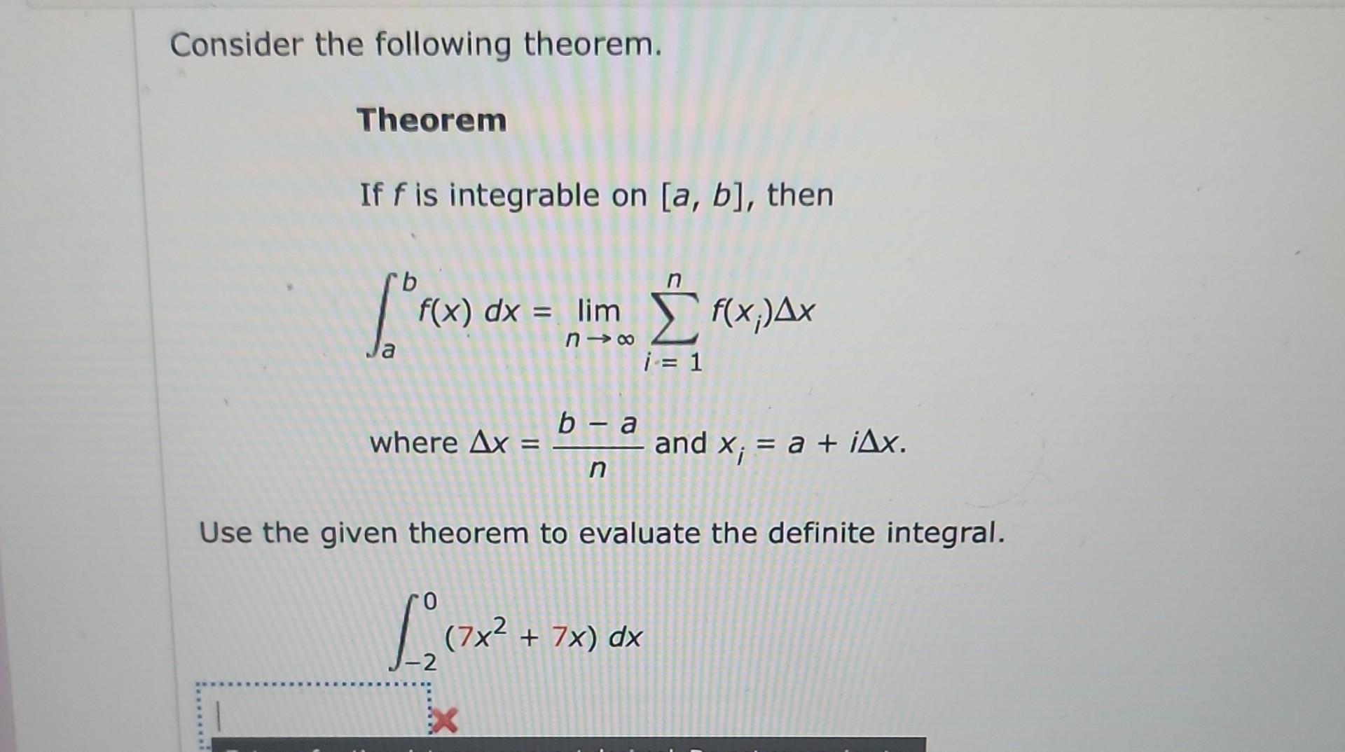 Solved Consider The Following Theorem. Theorem If F Is | Chegg.com