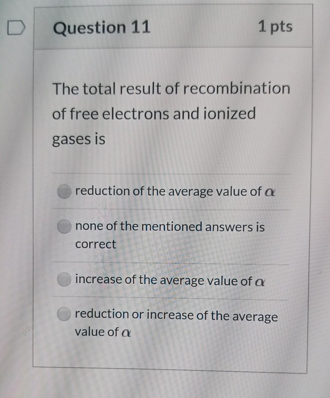 Solved Question 11 1 pts The total result of recombination | Chegg.com