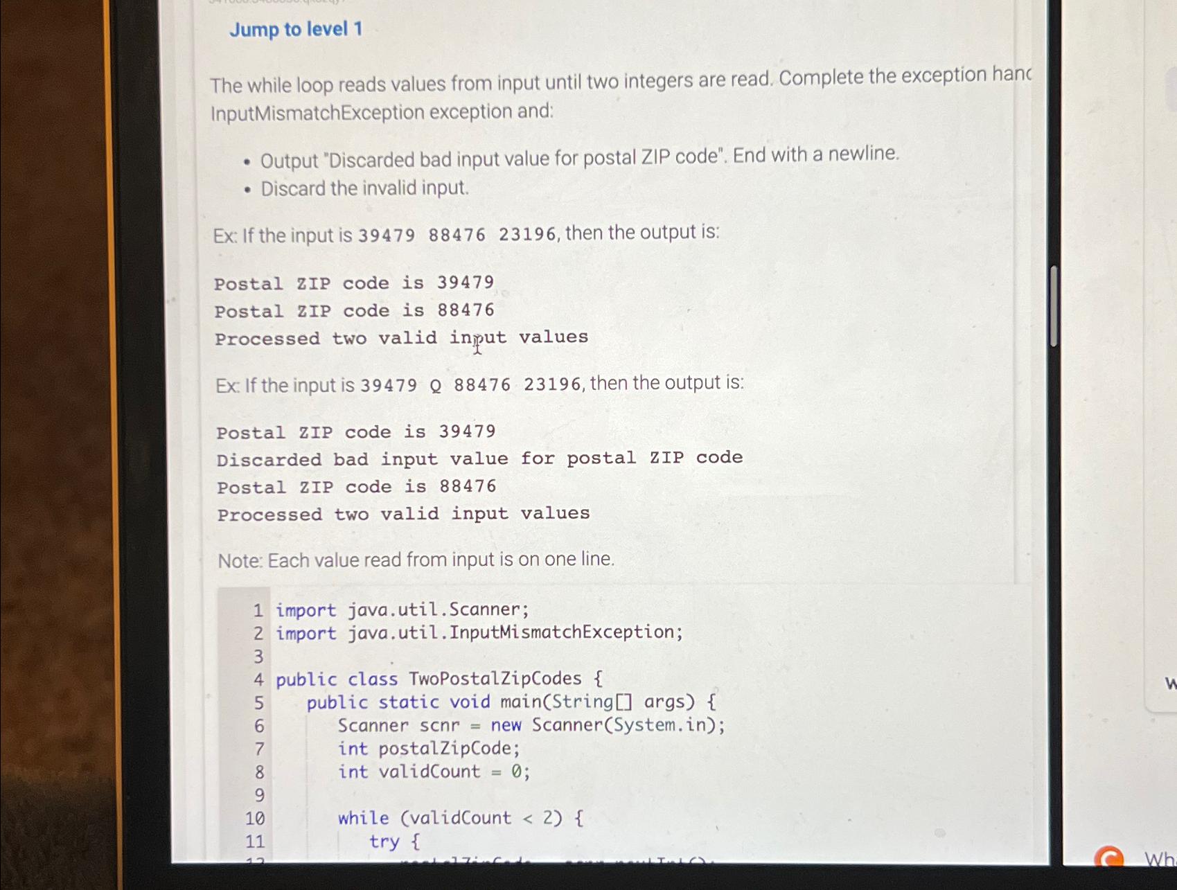 Solved Jump To Level 1The While Loop Reads Values From Input Chegg