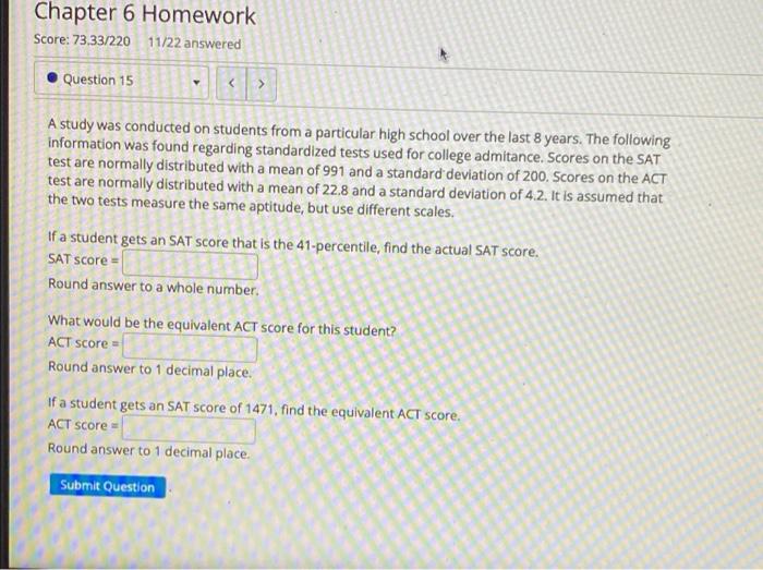 Solved Chapter 6 Homework Score: 73.33/220 11/22 Answered | Chegg.com