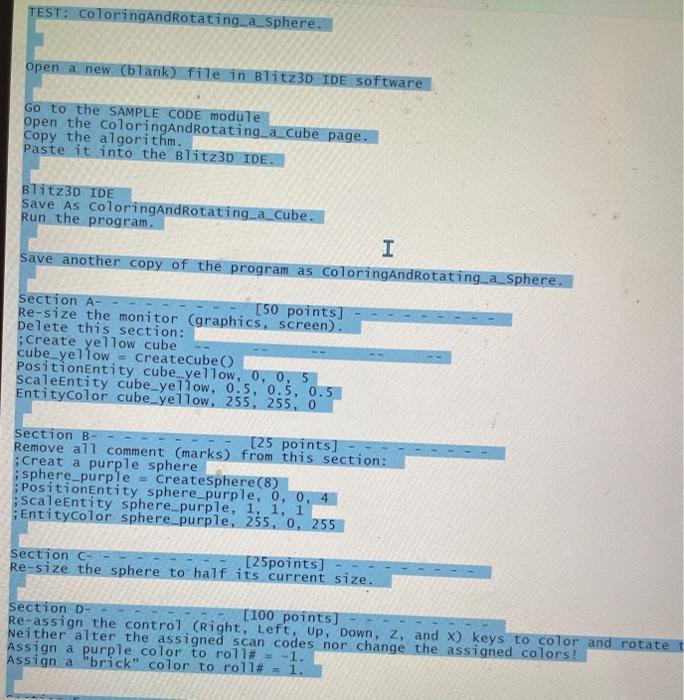 Solved TEST: ColoringAndRotating_a_Sphere. Open a new | Chegg.com