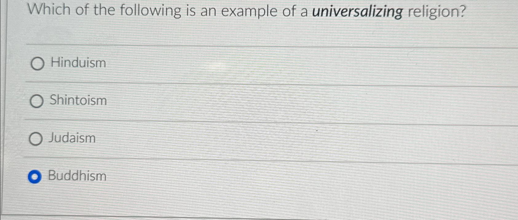 Solved Which of the following is an example of a | Chegg.com
