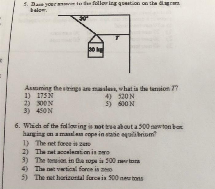 Solved Base your answers to questions 3 and 4 on the diagram | Chegg.com