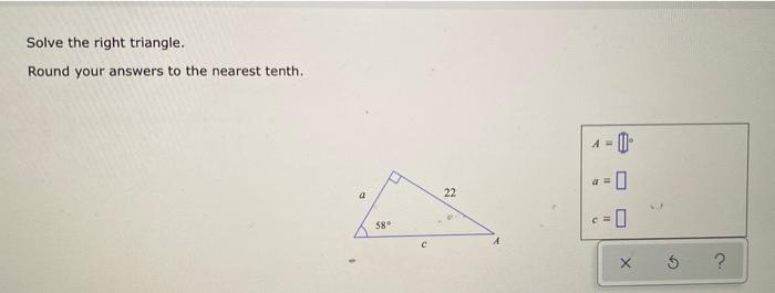 Solved Find x. Round your answer to the nearest tenth of a | Chegg.com