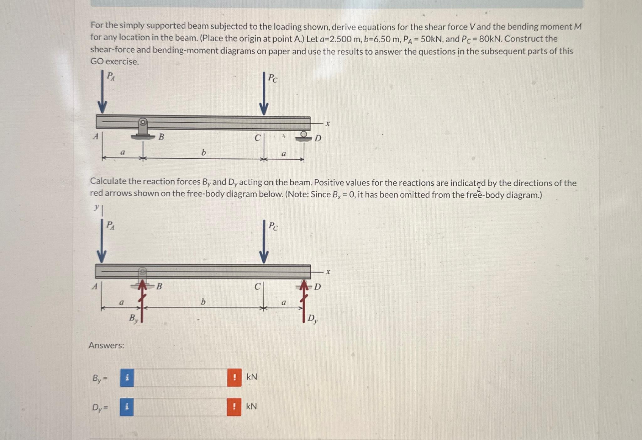 Solved Determine the bending moment acting at each of the | Chegg.com