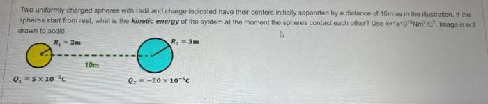 Solved Two Uniformly Charged Spheres With Radil And Charge | Chegg.com