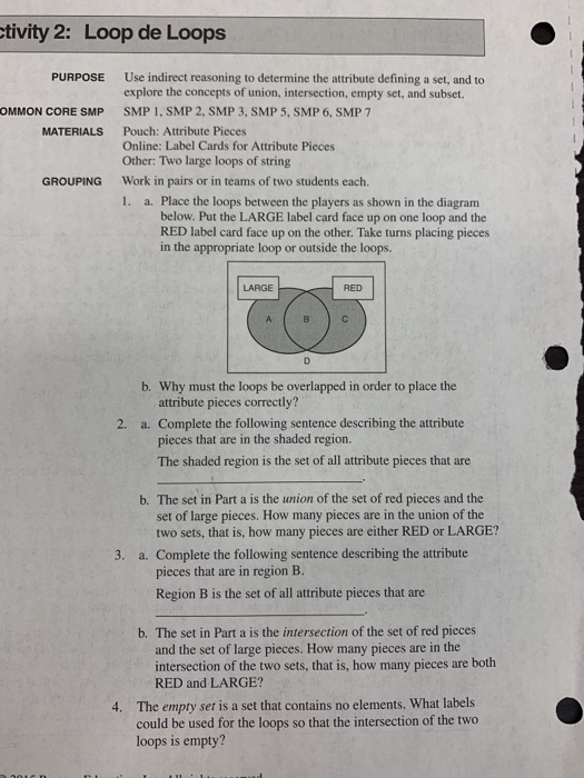 Solved ctivity 2 Loop de Loops PURPOSE Use indirect