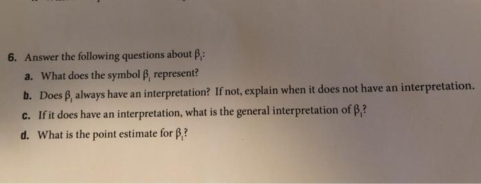 Solved 6. Answer The Following Questions About B,: A. What | Chegg.com