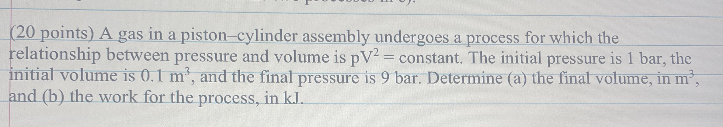Solved A gas in a piston-cylinder assembly undergoes a | Chegg.com 
