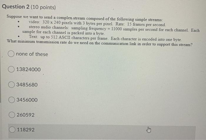 Solved Question 2 (10 points) . Suppose we want to send a | Chegg.com