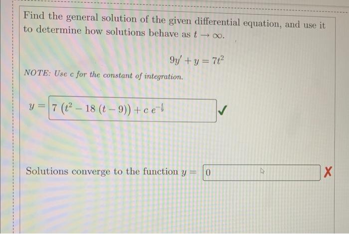 Solved Find the general solution of the given differential | Chegg.com