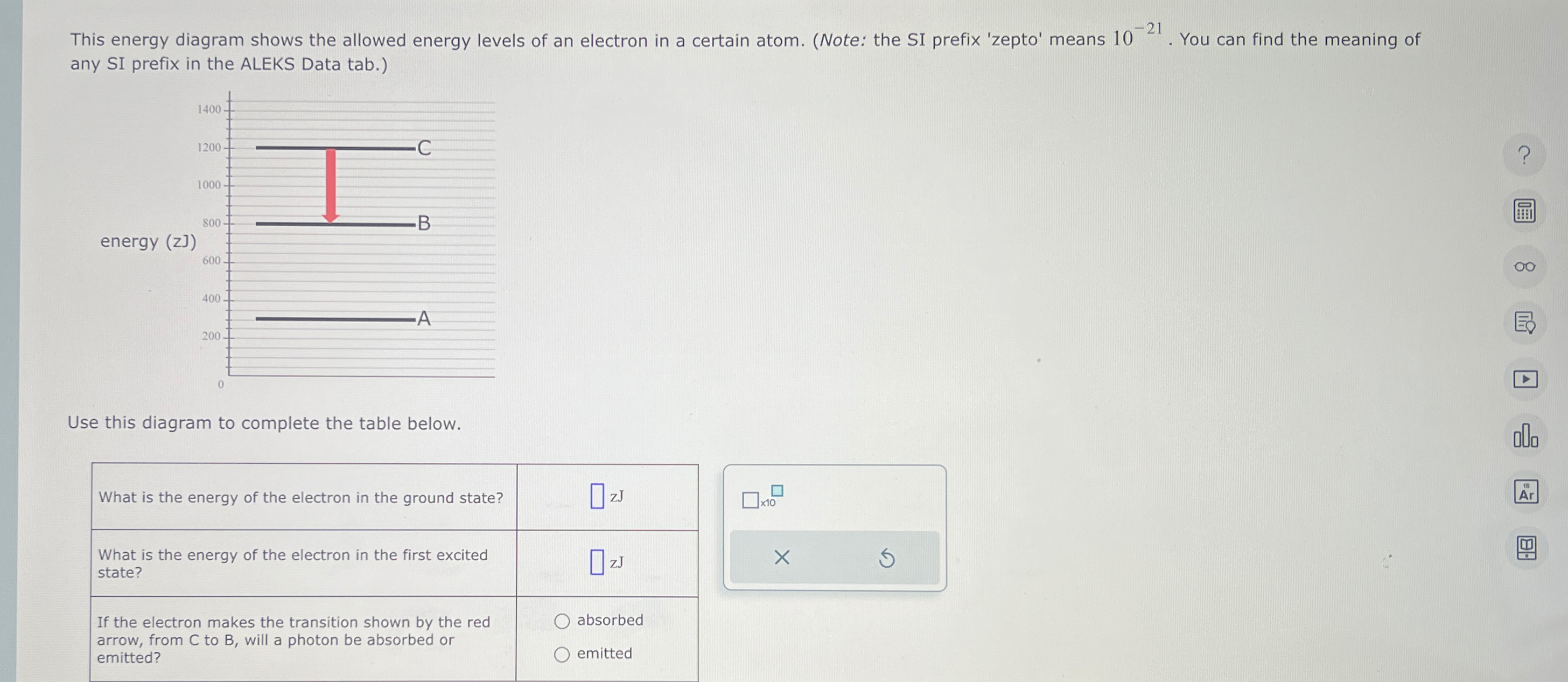 Solved This energy diagram shows the allowed energy levels | Chegg.com