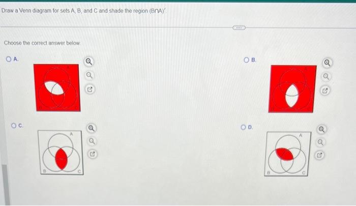 Solved Choose The Correct Answer Below. A. C. B. | Chegg.com