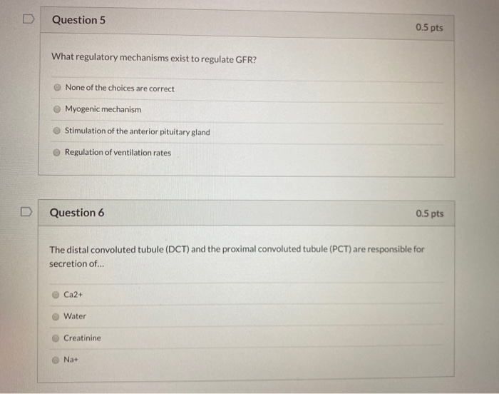 solved a decrease in regulation will cause multiple... Solved Question 5 0.5 pts What regulatory mechanisms exist | Chegg.com