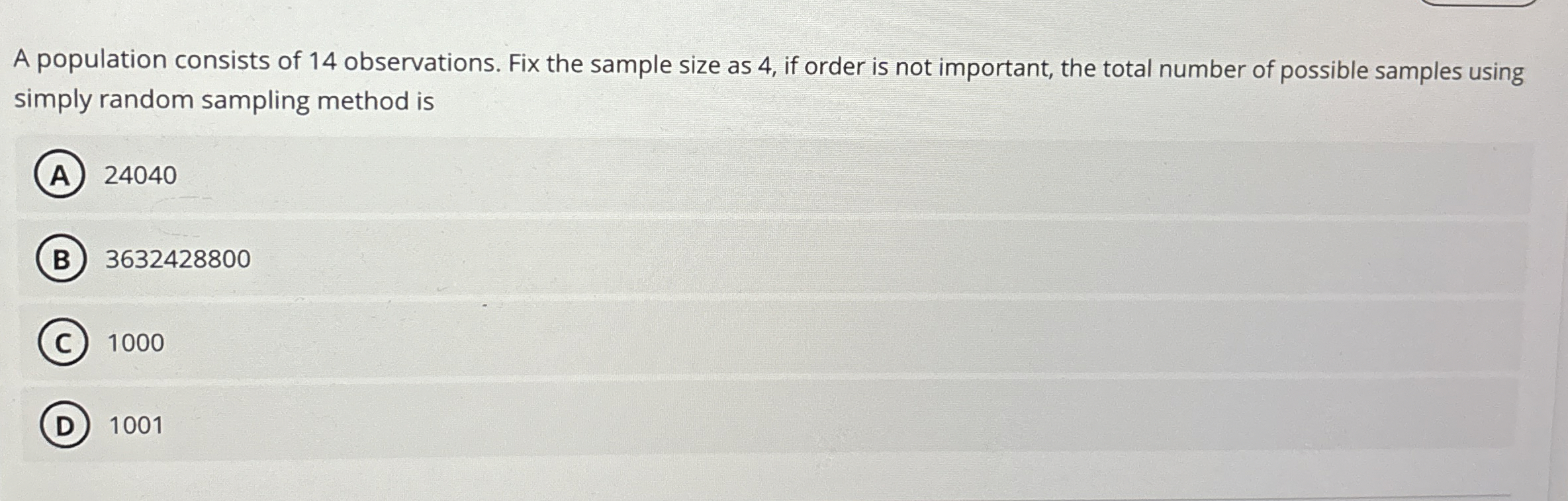 Solved A population consists of 14 ﻿observations. Fix the | Chegg.com