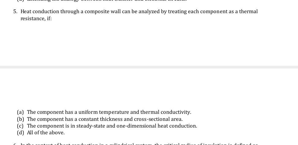 Solved 5. Heat conduction through a composite wall can be | Chegg.com