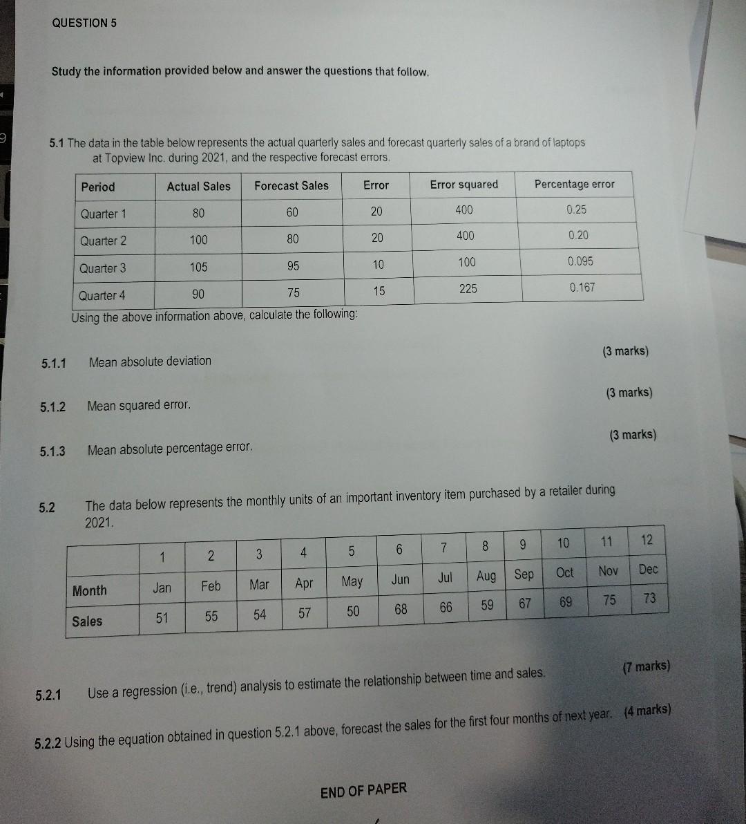 Solved Study the information provided below and answer the | Chegg.com
