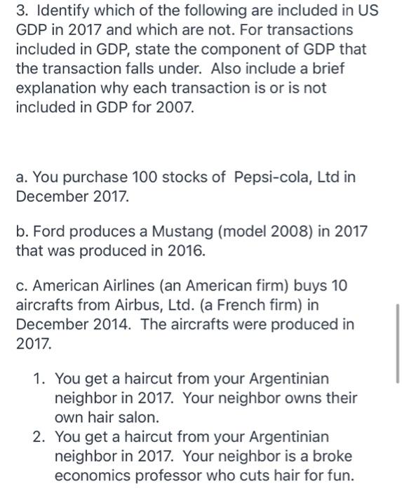 which of these would not be included in the gdp accounts