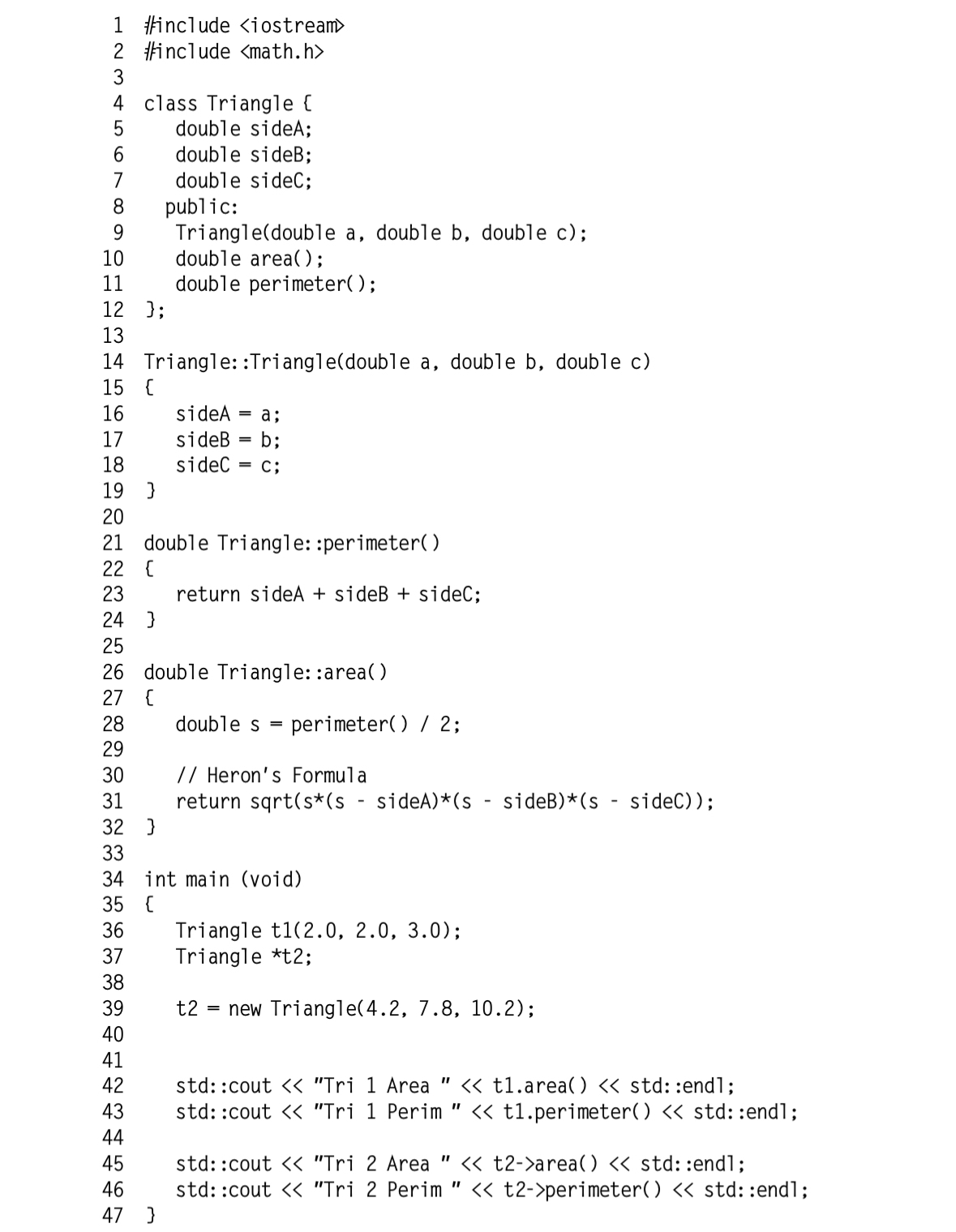 Solved 20.8 ﻿Write C++ ﻿code that contains a quadrilateral | Chegg.com