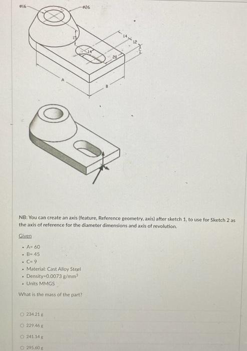 Solved 016 26 Nb You Can Create An Axis Feature Reference Chegg