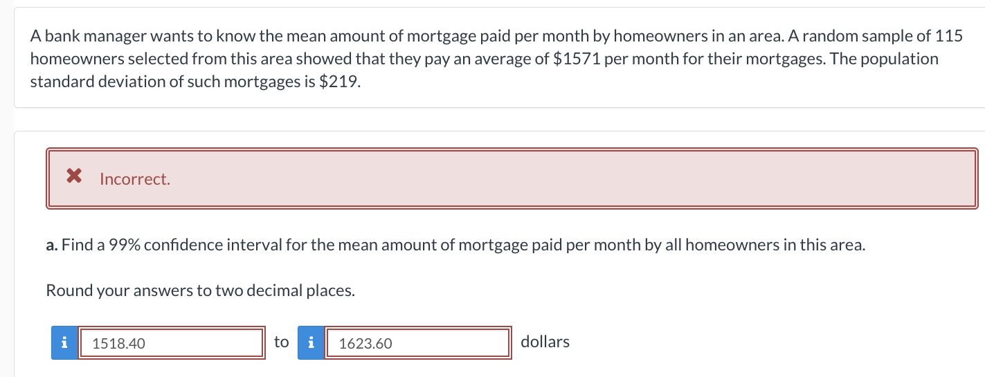 Solved A bank manager wants to know the mean amount of | Chegg.com