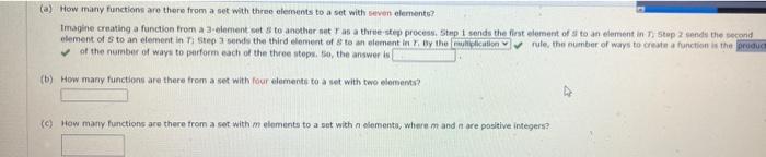 Solved (a) How many functions are there from a set with | Chegg.com