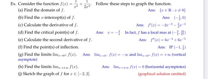 Solved Ex. Consider the function f(x) (a) Find the domain of | Chegg.com